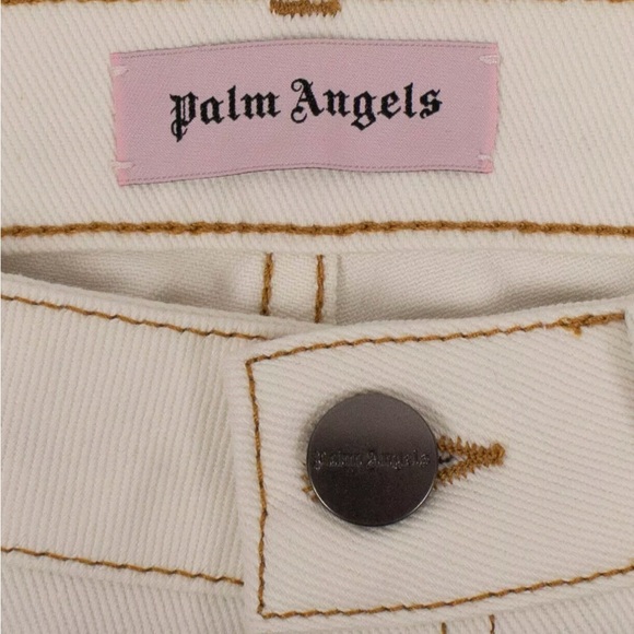 Palm Angels Striped Stretch Jeans 'White' size 26 - Picture 6 of 6
